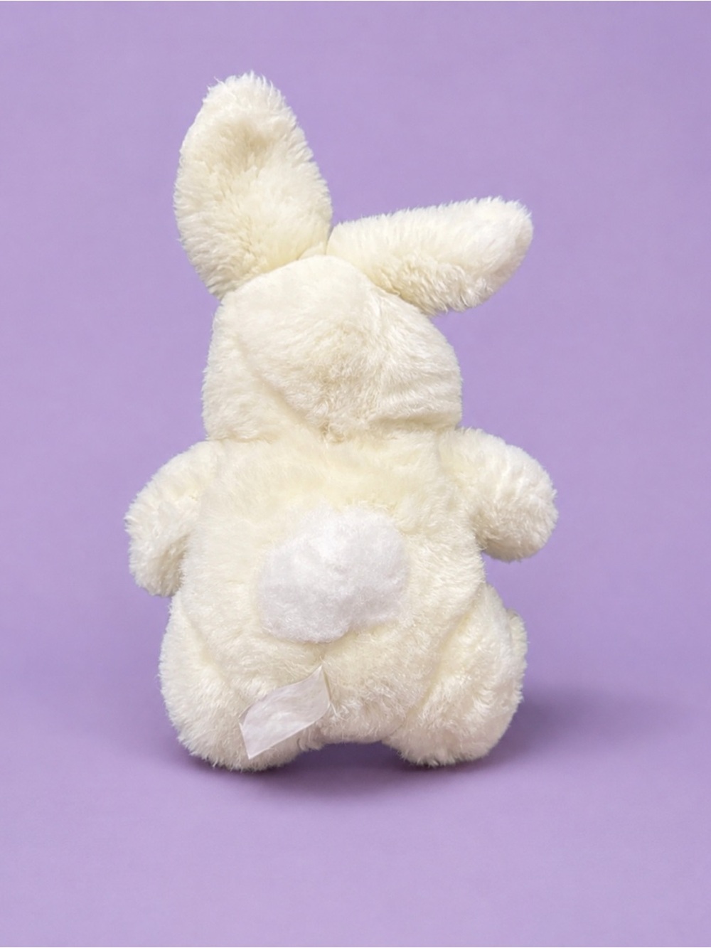 Cream Plush Bunny with Floral Bow - Picture 2 of 2